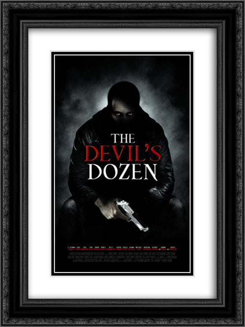 The Devil's Dozen 18x24 Black Ornate Wood Framed Movie Poster with Double Matting
