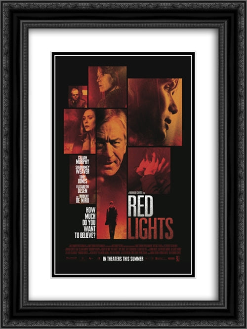 Red Lights 18x24 Black Ornate Wood Framed Movie Poster with Double Matting
