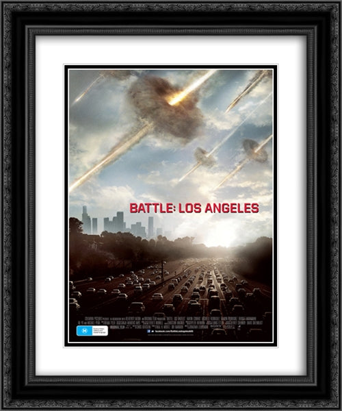 Battle Los Angeles 20x24 Black Ornate Wood Framed Movie Poster with Double Matting
