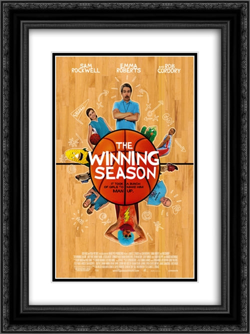 The Winning Season 18x24 Black Ornate Wood Framed Movie Poster with Double Matting