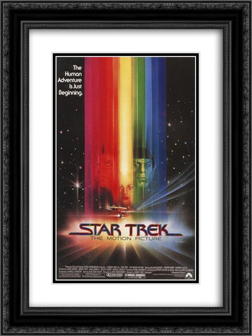 Star Trek 18x24 Black Ornate Wood Framed Movie Poster with Double Matting