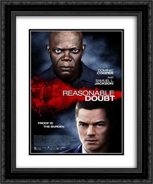 Reasonable Doubt 20x24 Black Ornate Wood Framed Movie Poster with Double Matting