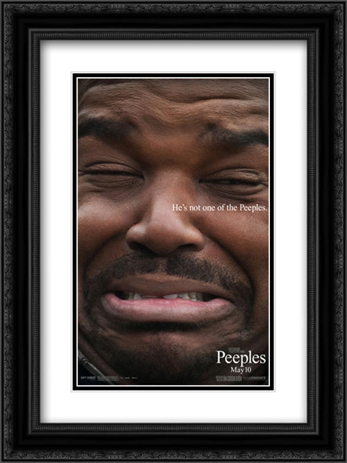 Peeples 18x24 Black Ornate Wood Framed Movie Poster with Double Matting