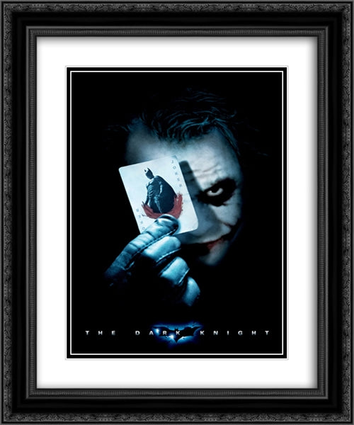 Batman The Dark Night 20x24 Black Ornate Wood Framed Movie Poster with Double Matting