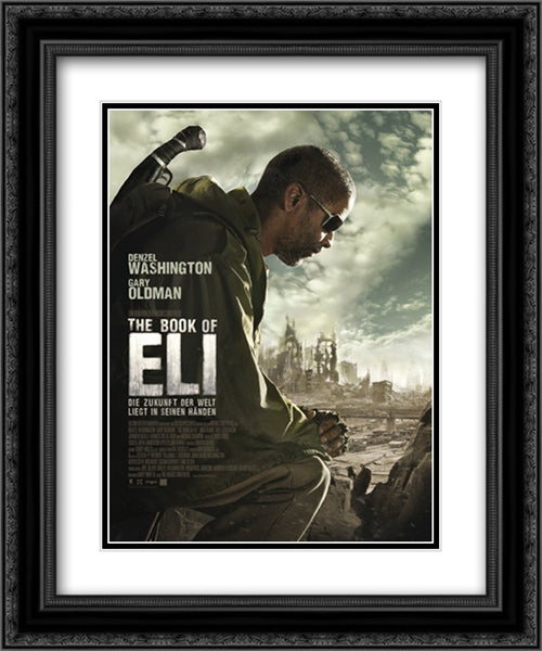 The Book of Eli 20x24 Black Ornate Wood Framed Movie Poster with Double Matting