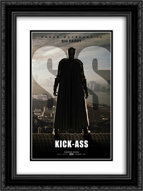 Kick Ass 18x24 Black Ornate Wood Framed Movie Poster with Double Matting