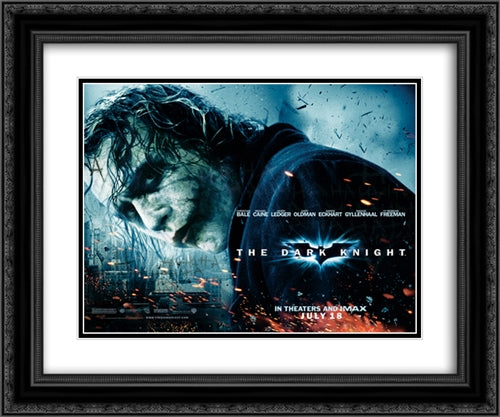 Batman The Dark Night 24x20 Black Ornate Wood Framed Movie Poster with Double Matting