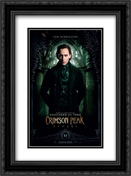 Crimson Peak 18x24 Black Ornate Wood Framed Movie Poster with Double Matting
