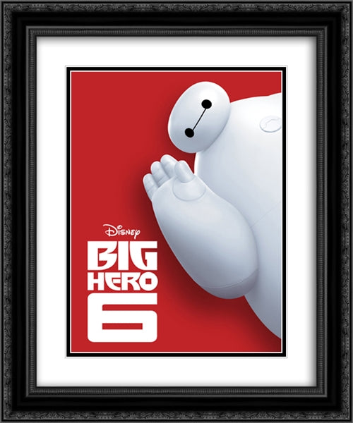 Big Hero 6 20x24 Black Ornate Wood Framed Movie Poster with Double Matting