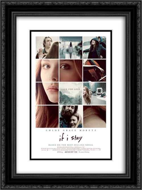 If I Stay 18x24 Black Ornate Wood Framed Movie Poster with Double Matting
