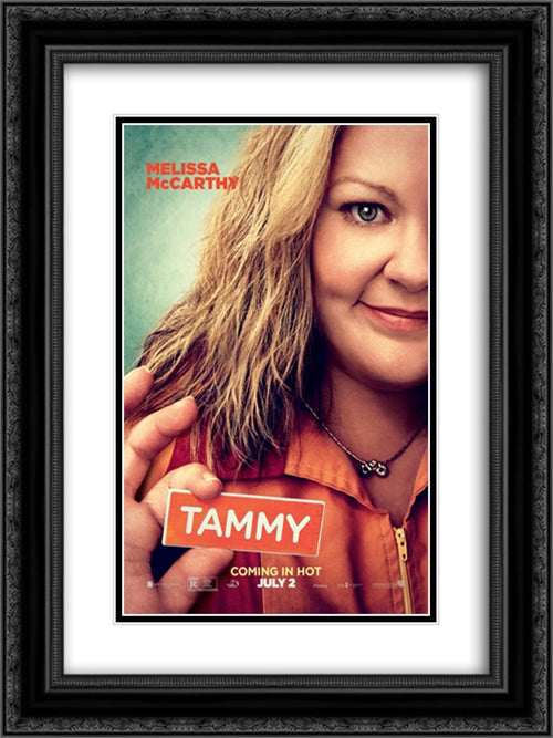 Tammy 18x24 Black Ornate Wood Framed Movie Poster with Double Matting