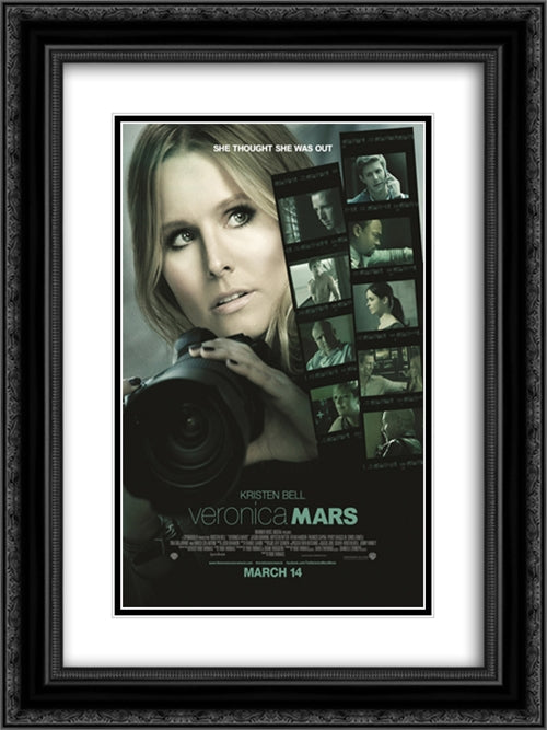 Veronica Mars 18x24 Black Ornate Wood Framed Movie Poster with Double Matting