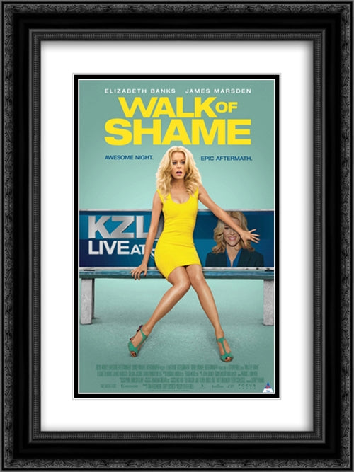 Walk of Shame 18x24 Black Ornate Wood Framed Movie Poster with Double Matting