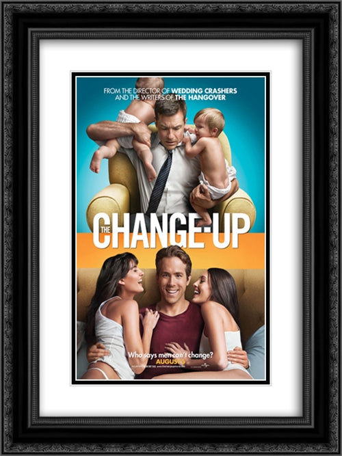 Change Up 18x24 Black Ornate Wood Framed Movie Poster with Double Matting