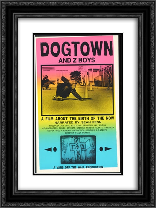 Dodtown and Z Boys 18x24 Black Ornate Wood Framed Movie Poster with Double Matting