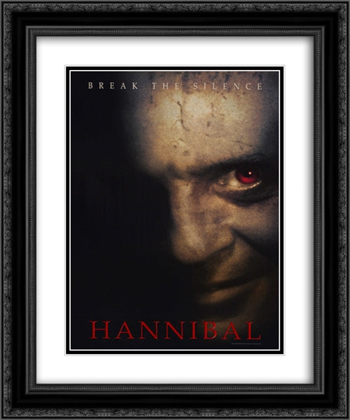 Hannibal 20x24 Black Ornate Wood Framed Movie Poster with Double Matting