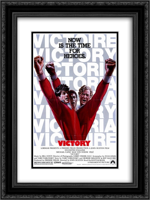 Victory 18x24 Black Ornate Wood Framed Movie Poster with Double Matting