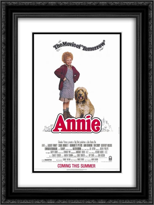 Annie 18x24 Black Ornate Wood Framed Movie Poster with Double Matting