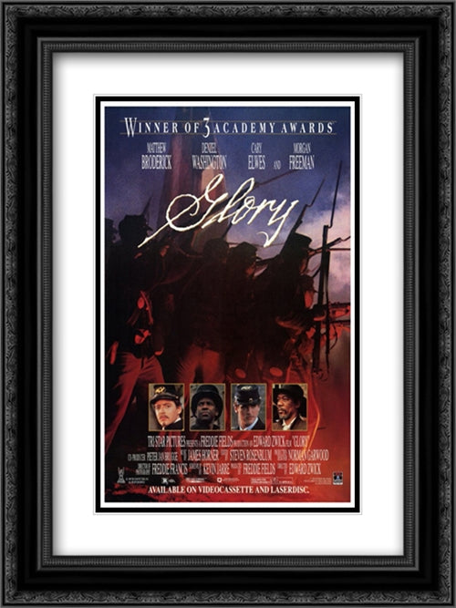 Glory 18x24 Black Ornate Wood Framed Movie Poster with Double Matting