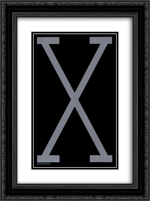 Malcolm X 18x24 Black Ornate Wood Framed Movie Poster with Double Matting