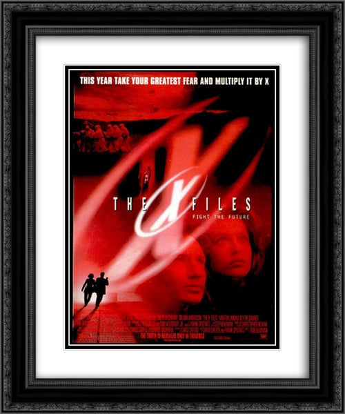 The X Files Fight The Future 20x24 Black Ornate Wood Framed Movie Poster with Double Matting