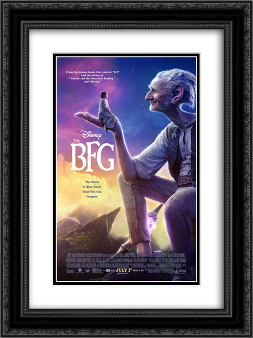 The BFG 18x24 Black Ornate Wood Framed Movie Poster with Double Matting