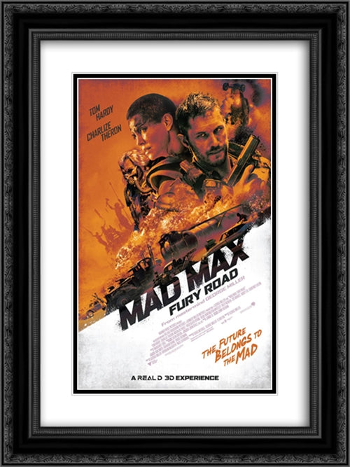 Mad Max Fury Road 18x24 Black Ornate Wood Framed Movie Poster with Double Matting