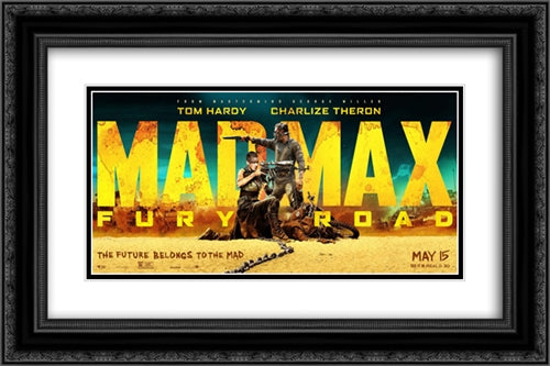 Mad Max Fury Road 24x16 Black Ornate Wood Framed Movie Poster with Double Matting