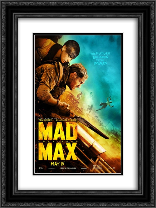 Mad Max Fury Road 18x24 Black Ornate Wood Framed Movie Poster with Double Matting