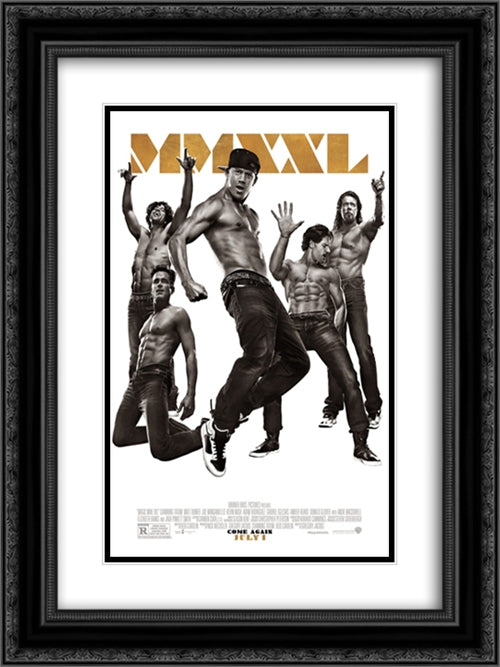 Magic Mike XXL 18x24 Black Ornate Wood Framed Movie Poster with Double Matting