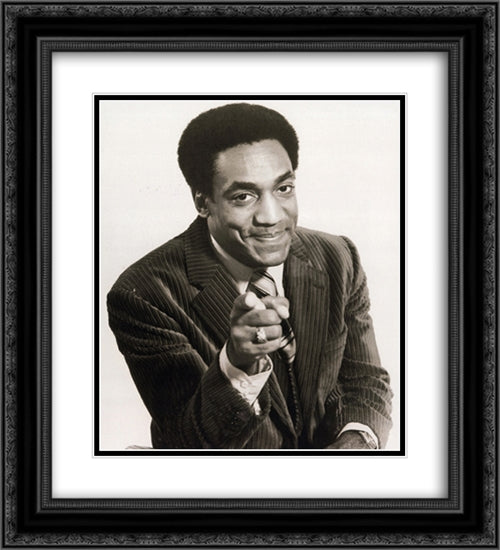 Bill Cosby 20x22 Black Ornate Wood Framed Movie Poster with Double Matting