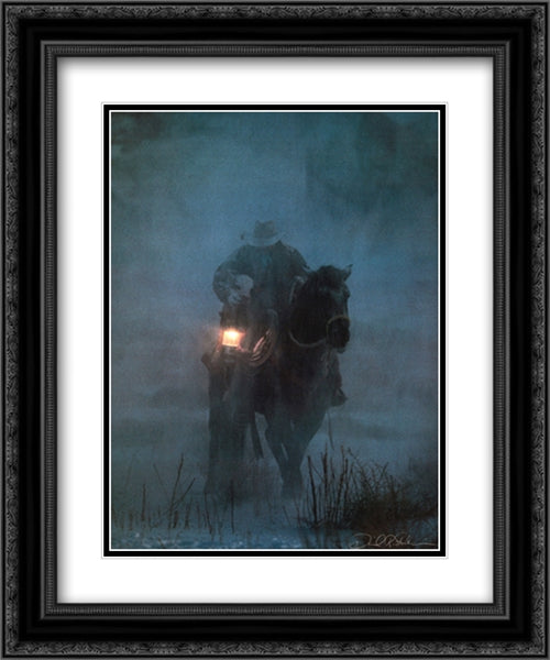 Hero of the Storm 2x Matted 20x24 Black Ornate Wood Framed Art Print Poster with Double Matting by Stoecklein, David R.