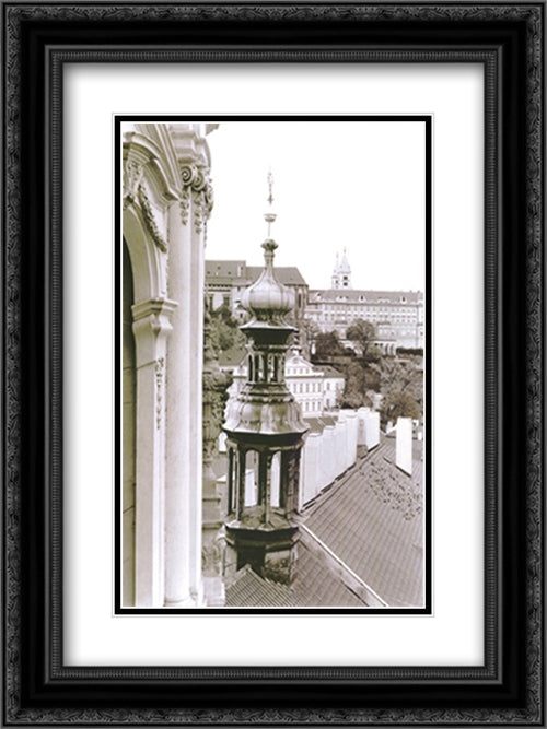 Splendors of Prague I 17x23 Black Ornate Wood Framed Art Print Poster with Double Matting by Denardo, Laura