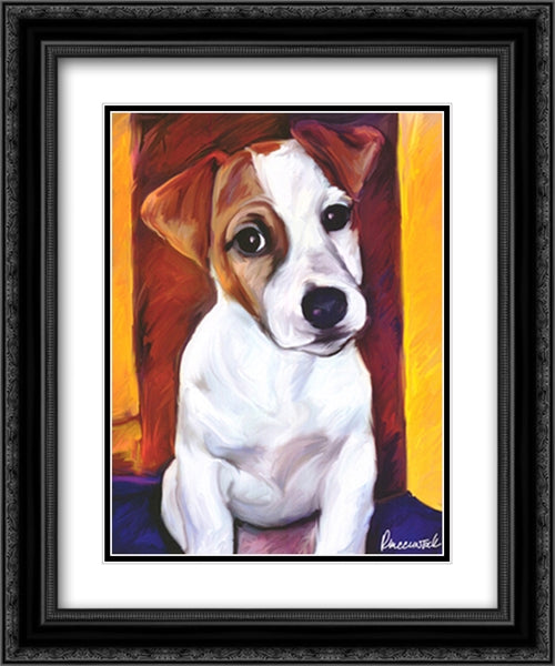 Baby Jack 17x23 Black Ornate Wood Framed Art Print Poster with Double Matting by McClintock, Robert
