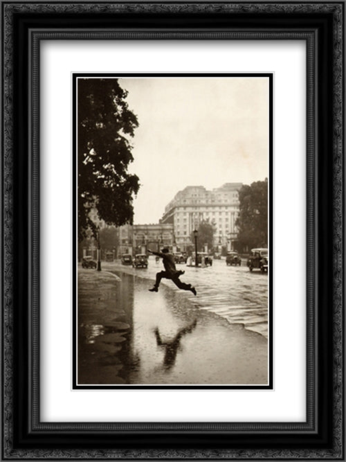 Leap Of Faith 16x20 Black Ornate Wood Framed Art Print Poster with Double Matting by Hampton, J. A.