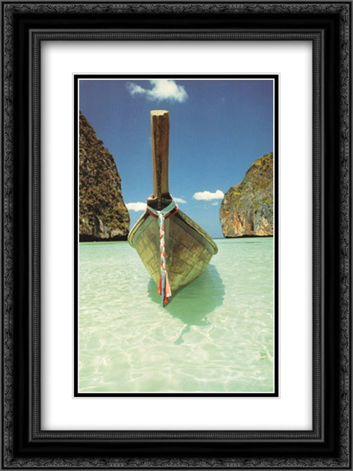 Maya Bay, Phi Phi Island 16x20 Black Ornate Wood Framed Art Print Poster with Double Matting by Gage, Rob