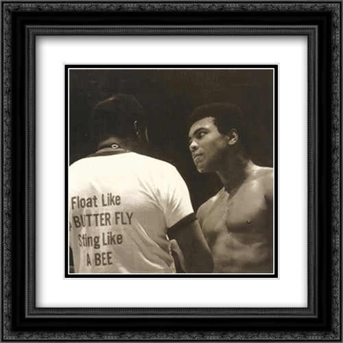 Muhammad Ali 16x16 Black Ornate Wood Framed Art Print Poster with Double Matting