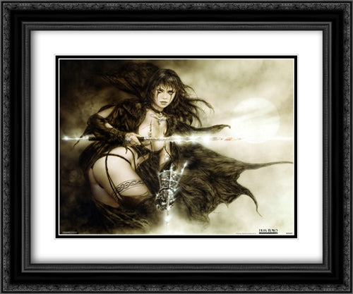 Gothic 2x Matted 24x20 Black Ornate Wood Framed Art Print Poster with Double Matting by Royo, Luis