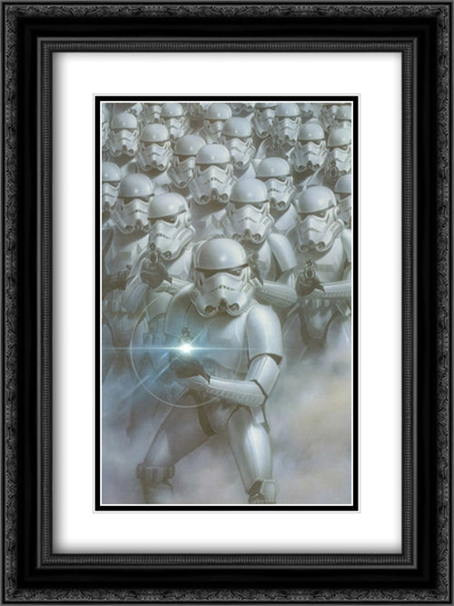 Star Wars Stormtroopers 18x24 Black Ornate Wood Framed Movie Poster with Double Matting