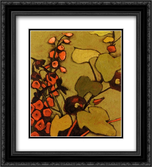 Colours De La Nuit II 2x Matted 20x24 Black Ornate Wood Framed Art Print Poster with Double Matting by Novak, Shirley