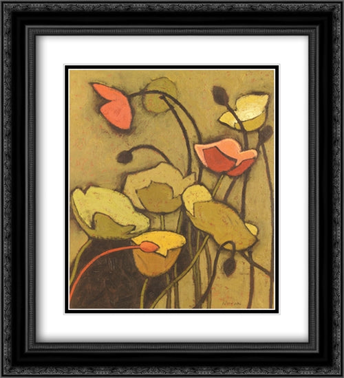 Colours De La Nuit III 2x Matted 20x24 Black Ornate Wood Framed Art Print Poster with Double Matting by Novak, Shirley