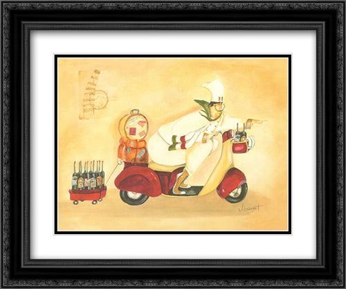 Destination Italy 2x Matted 24x20 Black Ornate Wood Framed Art Print Poster with Double Matting by Garant, Jennifer