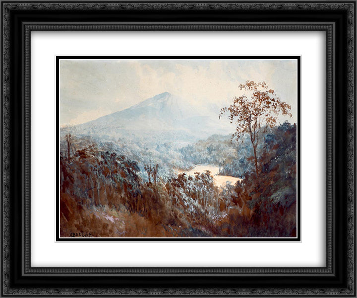 Mountain View 24x20 Black Ornate Wood Framed Art Print Poster with Double Matting by Suriosubroto, Abdullah