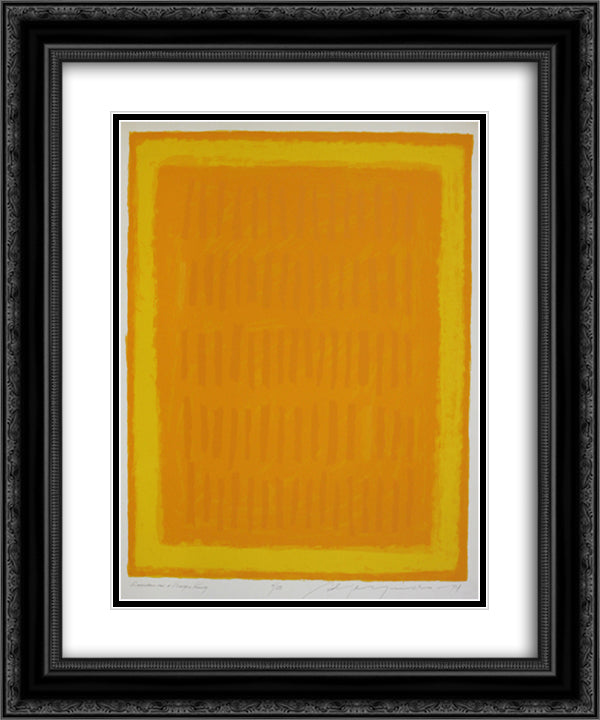 Requiem for a Virgin King 20x24 Black Ornate Wood Framed Art Print Poster with Double Matting by Yunkers, Adja