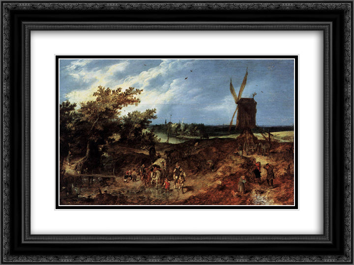 Summer 24x18 Black Ornate Wood Framed Art Print Poster with Double Matting by Venne, Adriaen van de