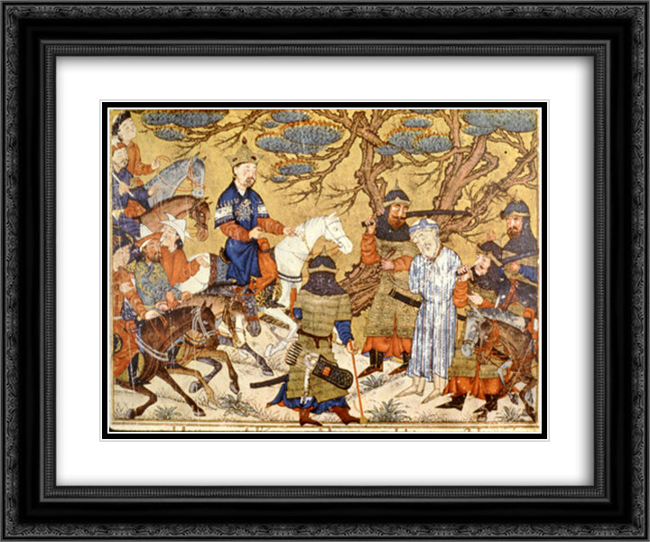 Ardashir captures Ardawan 24x20 Black Ornate Wood Framed Art Print Poster with Double Matting by Musa, Ahmad