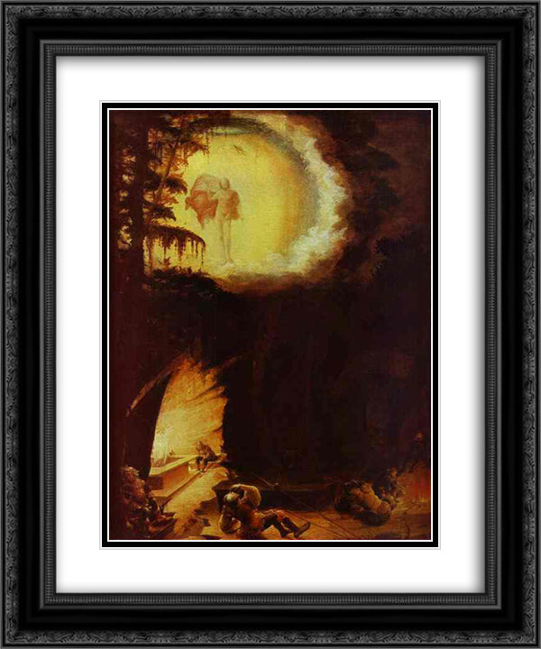 Ascension of Christ 20x24 Black Ornate Wood Framed Art Print Poster with Double Matting by Altdorfer, Albrecht
