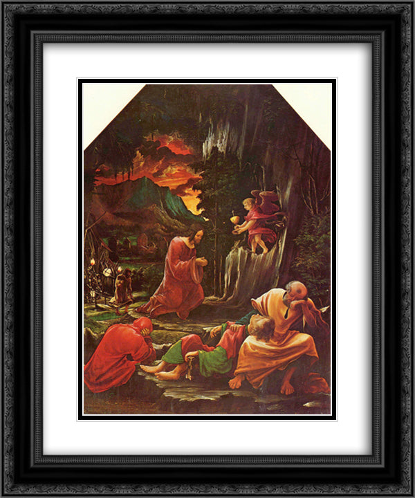 Passion of Christ 20x24 Black Ornate Wood Framed Art Print Poster with Double Matting by Altdorfer, Albrecht