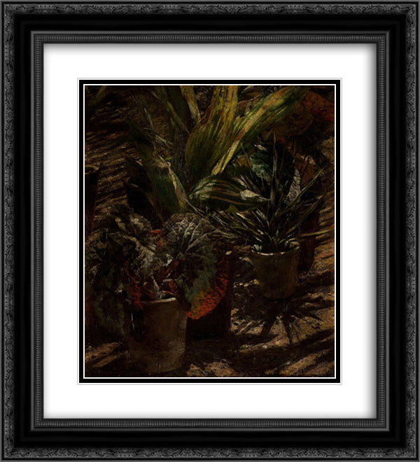 Begonie 20x22 Black Ornate Wood Framed Art Print Poster with Double Matting by Gierymski, Aleksander