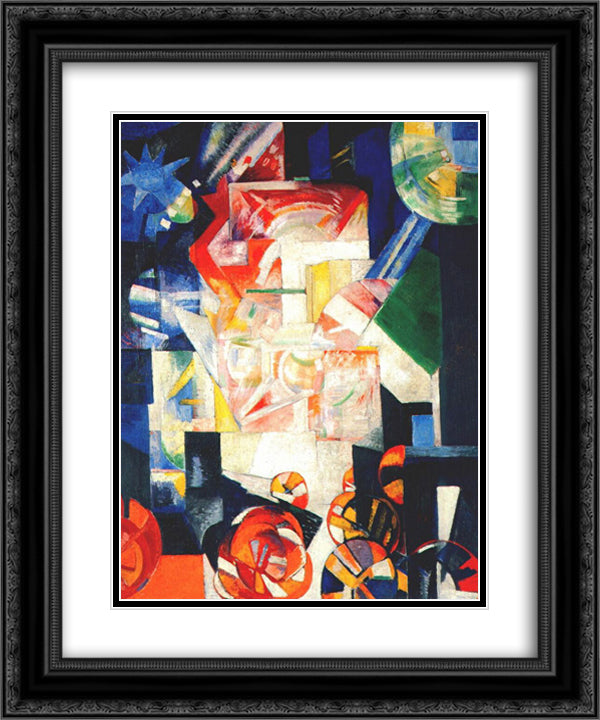 Color Dynamics 20x24 Black Ornate Wood Framed Art Print Poster with Double Matting by Ekster, Aleksandra